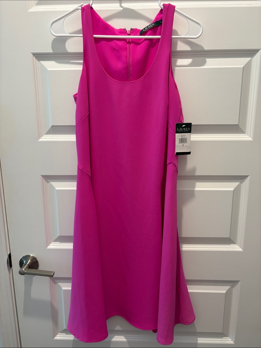 Ralph Lauren Fuchsia Sleeveless Flared Mini Dress